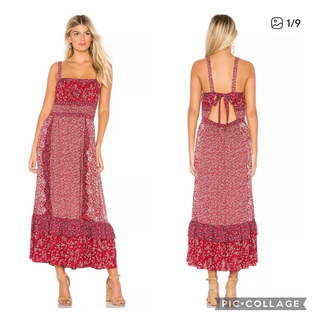 Free People Yesica Floral Midi Dress